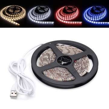 3M Pure White Warm White Red Blue 2835 SMD Waterproof USB LED Strip Backlight for H... (COLOR.: RED)