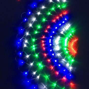 3M EU Plug 444LEDs Peacock Net Mesh Fairy String Light Outdoor Curtain Lamp Holiday Christmas Home D