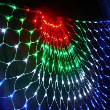3M EU Plug 444LEDs Peacock Net Mesh Fairy String Light Outdoor Curtain Lamp Holiday Christmas Home D