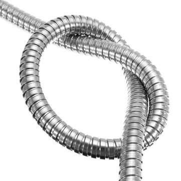 3M Stainless Steel Shower Hose Soft Shower Water Pipe Flexible Bathroom Water Pipe Silver Plumbing H