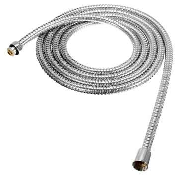 3M Stainless Steel Shower Hose Soft Shower Water Pipe Flexible Bathroom Water Pipe Silver Plumbing H