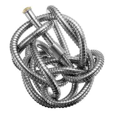 3M Stainless Steel Shower Hose Soft Shower Water Pipe Flexible Bathroom Water Pipe Silver Plumbing H