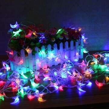 3M USB Moon Shape Warm White Colorful 20 LED String Fairy Light Wedding Holida... (COLOR.: COLORFUL)