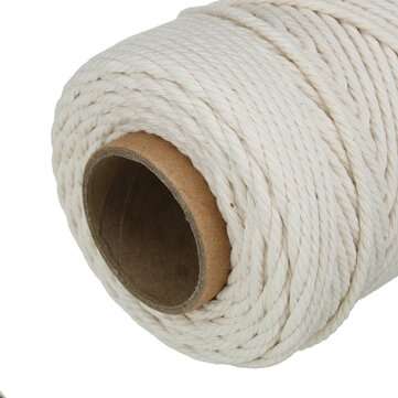 3mm Baumwolle Schnur Seil Faden Garn Hkeln Makramee Baumwollschnur Rolle +Stock