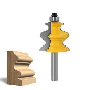 3PC 8mm Shank Architectural Cemented Carbide Molding Router Bit Trimming Wood Milling Cutter for Woo