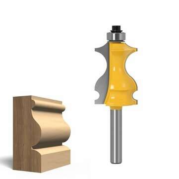 3PC 8mm Shank Architectural Cemented Carbide Molding Router Bit Trimming Wood Milling Cutter for Woo