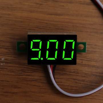 3pcs 0.36 Inch DC0V-32V Green LED Digital Display Voltage Meter Voltmeter Reverse Connection Protect