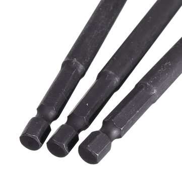 3pcs 1/4 Inch Shank 150mm Socket Adapter Extension Socket Impact Driver Adapter