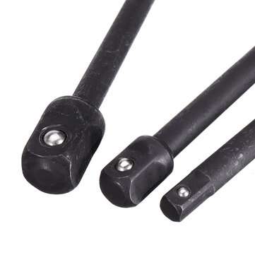 3pcs 1/4 Inch Shank 150mm Socket Adapter Extension Socket Impact Driver Adapter