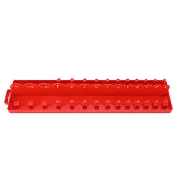 3pcs 1/4 3/8 1/2 Inch Socket Tray Set SAE Rail Rack Holder Storage Organizer Shelf Stand Socket Hold