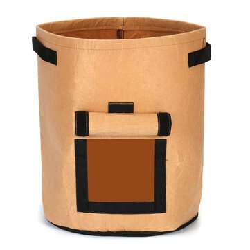 3Pcs 10 Gallon 37L Khaki Potato Planting Bag Pot Planter Vegetable Container Growing Garden