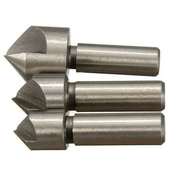 3pcs 10/12/16mm HSS Countersink Drill Bit Set Chamfering Cutter