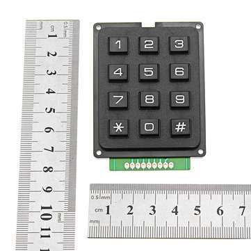 3pcs 12 Key MCU Membrane Switch Keypad 4 x 3 Matrix Array Matrix Keyboard Module Geekcreit for Ardui