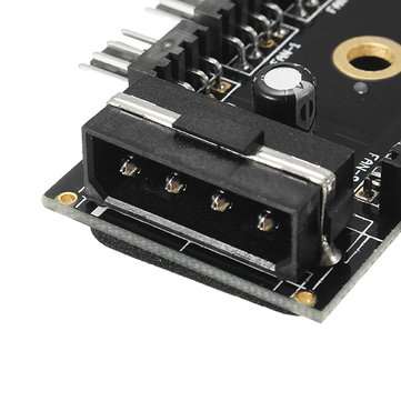 3pcs 12V 10 Way 4pin Fan Hub Speed Controller Regulator For Computer Case With PWM Connection Cable
