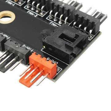 3pcs 12V 10 Way 4pin Fan Hub Speed Controller Regulator For Computer Case With PWM Connection Cable