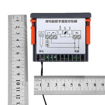3pcs 12V XH-W2060 Embedded Digital Thermostat Cabinet Freezer Cold Storage Thermostat Temperature Co