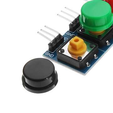 3pcs 12x12MM Big Key Module WAVGAT Push Button Switch Module With Hat High Level Output