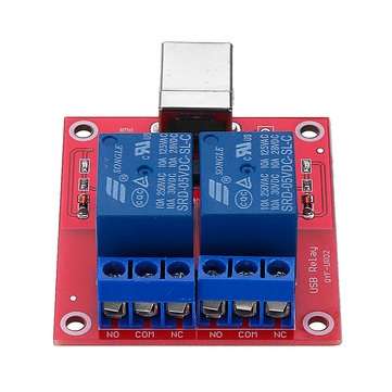 3pcs 2 Channel 5V HID Driverless USB Relay USB Control Switch Computer Control Switch PC Intelligent
