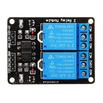 3pcs 2 Channel Relay Module 12V with Optical Coupler Protection Relay Extended Board Geekcreit for A