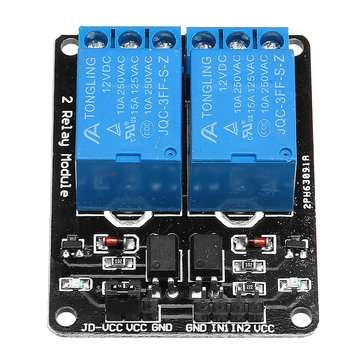 3pcs 2 Channel Relay Module 12V with Optical Coupler Protection Relay Extended Board Geekcreit for A