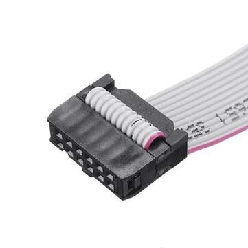 3Pcs 2.54mm FC-12P IDC Flat Gray Cable LED Screen Connected to JTAG Download Cable