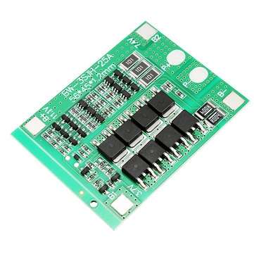 3pcs 3S 12V 25A 18650 Lithium Battery Protection Board 11.1V 12.6V High Current With Balanced Circui