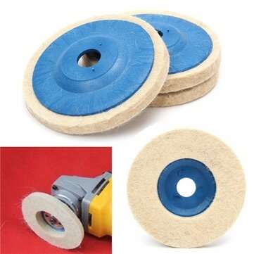 3pcs 4 Inch 100mm Round Grinding Wool Pad Polishing Wheel Felt Buffer Disc Set