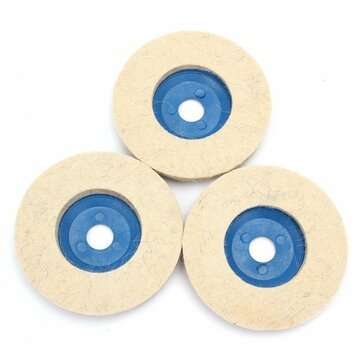 3pcs 4 Inch 100mm Round Grinding Wool Pad Polishing Wheel Felt Buffer Disc Set