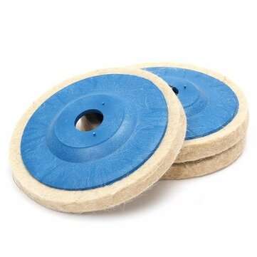 3pcs 4 Inch 100mm Round Grinding Wool Pad Polishing Wheel Felt Buffer Disc Set