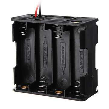 3pcs 4 Slots NO.5 Battery Holder Plastic Case Storage Box for 4*NO.5 Battery