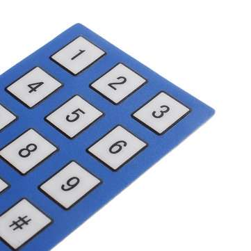 3pcs 4 x 3 Matrix Array 12 Key Keypad Keyboard Sealed Membrane 4*3 Button Pad with Sticker Switch