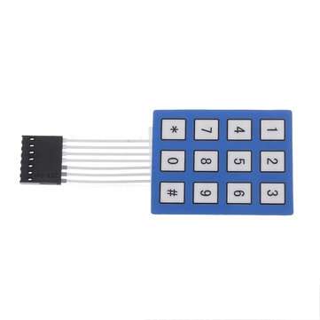 3pcs 4 x 3 Matrix Array 12 Key Keypad Keyboard Sealed Membrane 4*3 Button Pad with Sticker Switch