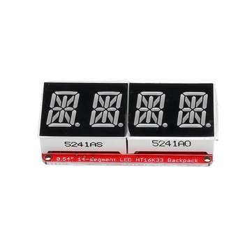 3pcs 4-bit Pozidriv 0.54 Inch 14-segment LED Digital Tube Module Red & Orange I2C Control 2-line Con