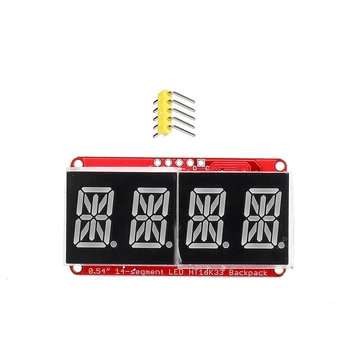 3pcs 4-bit Pozidriv 0.54 Inch 14-segment LED Digital Tube Module Red & Orange I2C Control 2-line Con