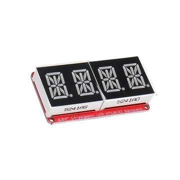 3pcs 4-bit Pozidriv 0.54 Inch 14-segment LED Digital Tube Module Red & Orange I2C Control 2-line Con