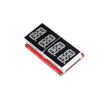 3pcs 4-bit Pozidriv 0.54 Inch 14-segment LED Digital Tube Module Red & Orange I2C Control 2-line Con