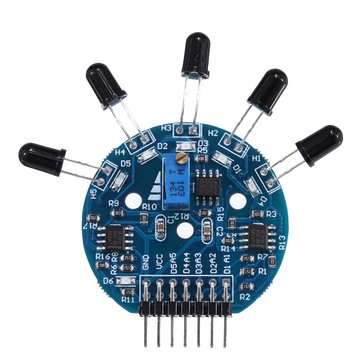 3pcs 5 Channel Flame Sensor Module Analog Dgital Dual Output Fire Extinguishing Robot Flame Alarm Sy