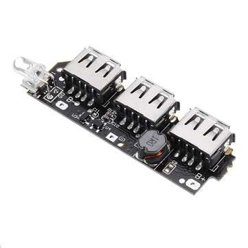 3pcs 5V 2.1A 3 USB Mobile Power Circuit Board  Boost Module For DIY Power Bank Lithium Battery
