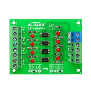 3pcs 5V To 24V 4 Channel Optocoupler Isolation Board Isolated Module PLC Signal Level Voltage Conver