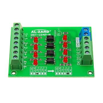 3pcs 5V To 24V 4 Channel Optocoupler Isolation Board Isolated Module PLC Signal Level Voltage Conver