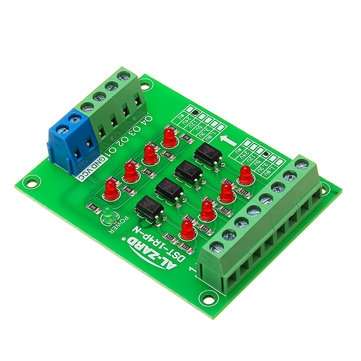 3pcs 5V To 24V 4 Channel Optocoupler Isolation Board Isolated Module PLC Signal Level Voltage Conver