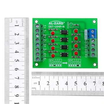 3pcs 5V To 24V 4 Channel Optocoupler Isolation Board Isolated Module PLC Signal Level Voltage Conver