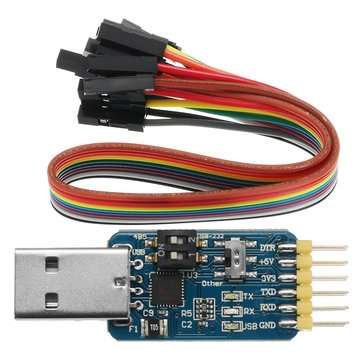 3Pcs 6 In 1 CP2102 USB To TTL 485 232 Converter 3.3V / 5V Compatible Six Multifunction Serial Module
