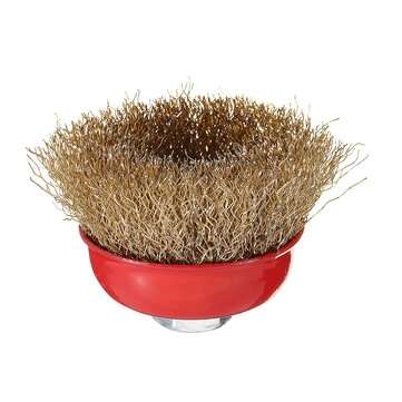 3pcs 65mm M14 Thread Brass Steel Wire Brushes Polishing Head for Angle Grinder