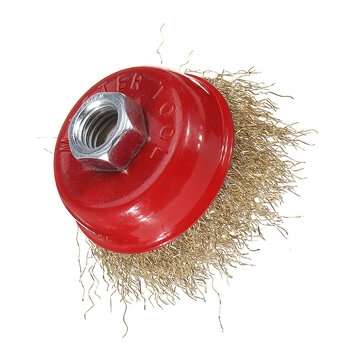 3pcs 65mm M14 Thread Brass Steel Wire Brushes Polishing Head for Angle Grinder
