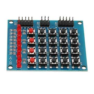 3pcs 8 LED 4x4 Push Button Switch 16 Keys Matrix Independent Keyboard Module For AVR ARM STM32