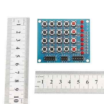 3pcs 8 LED 4x4 Push Button Switch 16 Keys Matrix Independent Keyboard Module For AVR ARM STM32