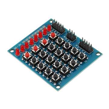 3pcs 8 LED 4x4 Push Button Switch 16 Keys Matrix Independent Keyboard Module For AVR ARM STM32