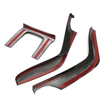 3pcs ABS Carbon Fiber Style Gear Box Panel Cover Trim For Honda Civic 2016 2017