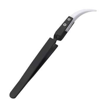 3PCS Anti-Static Reverse Ceramic Tweezers Stainless Steel Electronic CIigarette Heat Resistant Condu